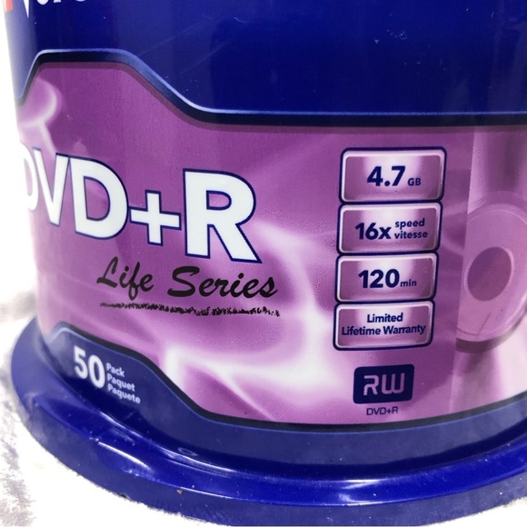 Verbatim DVD+R 50 pack unopened package 4.7 GB 16x speed 120 minutes - Picture 4 of 5